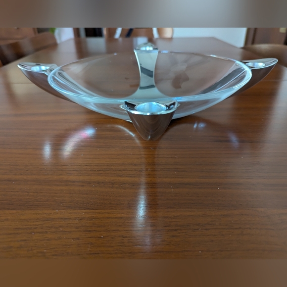 Stelton Stainless X-30 4 Lights Candle Holder Centerpiece 14.5" Large Dish - Picture 3 of 9